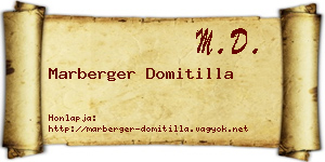 Marberger Domitilla névjegykártya